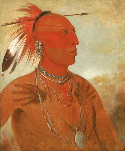 La-wáh-he-coots-la-sháw-no, modig høvding, en Skidi (ulv) Pawnee af George Catlin
