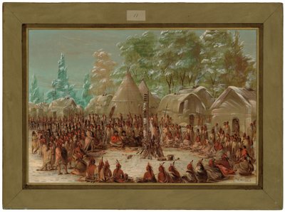 La Salles fest festede i Illinois Village. 2. januar 1680 af George Catlin