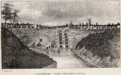 Lockport fra Prospect Hill af George Catlin