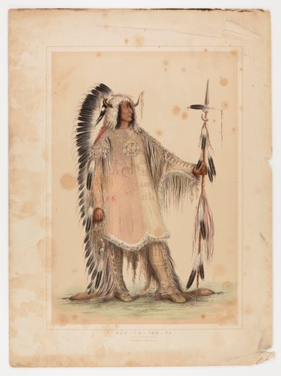 Mah-to-toh-pa, mandanernes høvding af George Catlin