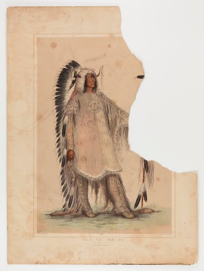 Mah-to-toh-pa, mandanernes høvding af George Catlin