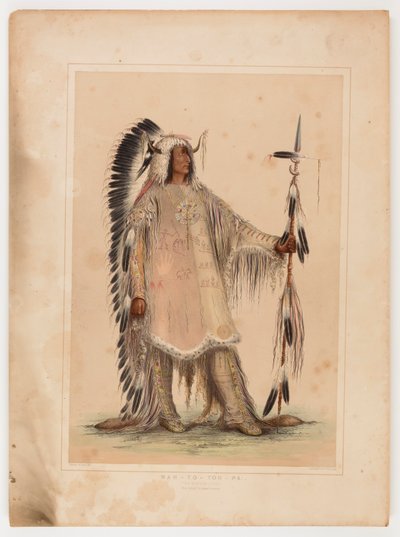 Mah-to-toh-pa, mandanernes høvding af George Catlin