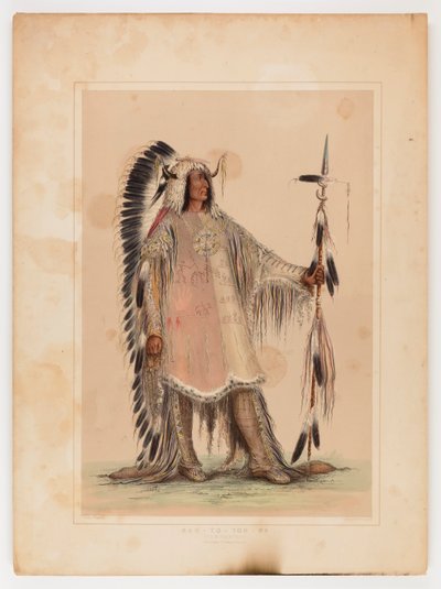 Mah-to-toh-pa, mandanernes høvding af George Catlin