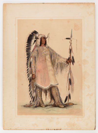 Mah-to-toh-pa, mandanernes høvding af George Catlin