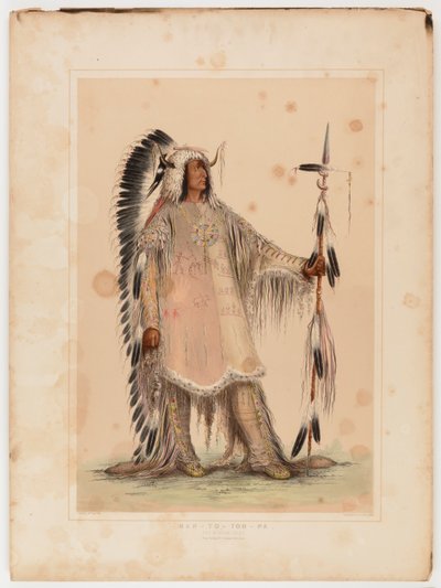 Mah-to-toh-pa, mandanernes høvding af George Catlin