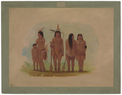 Medlemmer af Payaguas-stammen af George Catlin