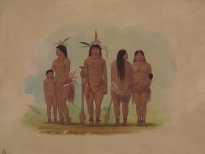 Medlemmer af Payaguas-stammen, 18541869. af George Catlin