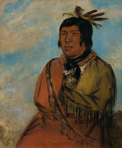 Na-pów-sa, bjørnen, der rejser om natten, en høvding af George Catlin