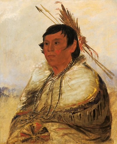Ni-a-có-mo, Fix With the Foot, a Brave, 1830. af George Catlin