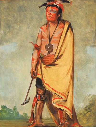 No-ak-chóo-she-kaw, Han der knækker buskene, 1828. af George Catlin
