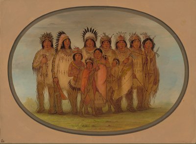 Ojibbeway-indianere i Paris, 18611869. af George Catlin