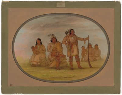 Osceola og fire Seminole-indianere af George Catlin