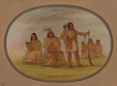 Osceola og fire Seminolee-indianere, 18611869. af George Catlin