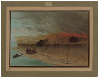 Prærie-enge, der brænder af George Catlin