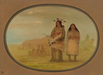 Riccarree Chief og hans kone, 18611869. af George Catlin