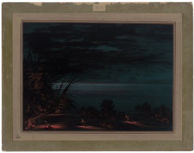 Salmon Spearing - Ottowas, 18611869. af George Catlin
