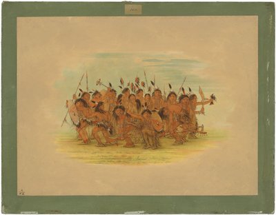 Hovedbundsdans - Sioux af George Catlin