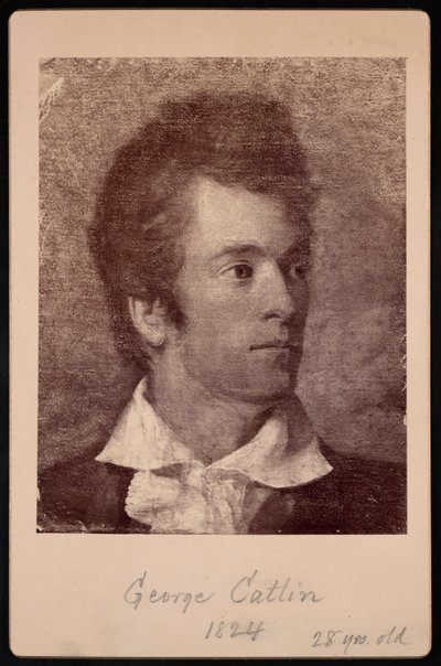 Selvportræt af George Catlin 1796-1872, 1824. af George Catlin