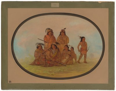Seminole-indianere, fanger ved Fort Moultrie af George Catlin
