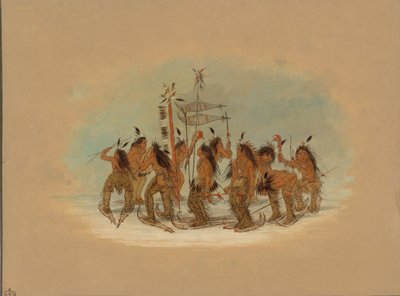 Sneskodans - Ojibbeway, 18611869. af George Catlin
