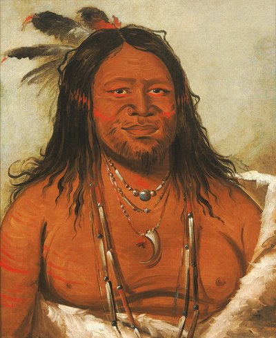 Ta-wáh-que-nah, klippebjerget, stammens anden høvding af George Catlin