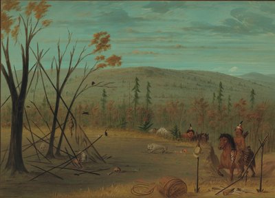 Cheyenne-brødrene vender tilbage fra deres efterårsjagt, 18611869. af George Catlin