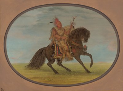The Running Fox on a Fine Horse - Saukie, 18611869. af George Catlin