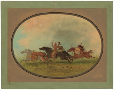 The Scalper Scalped - Pawnees og Cheyennes af George Catlin