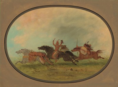 The Scalper Scalped - Pawnees and Cheyennes, 18611869. af George Catlin
