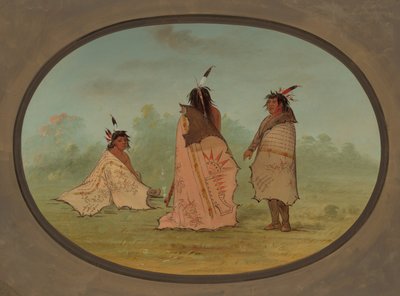 Tre sortfodede mænd, 18551869. af George Catlin