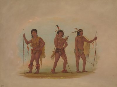 Tre temaer mænd, af George Catlin