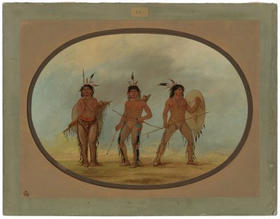Tre Cheyenne-krigere af George Catlin