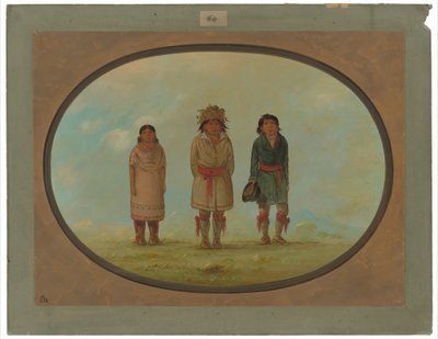 Three Creek Indians af George Catlin
