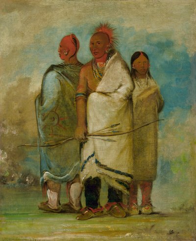 Tre ræveindianere, 1837-1839. af George Catlin