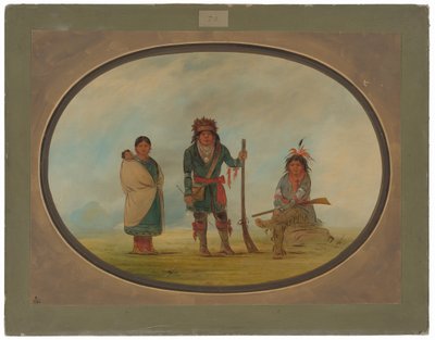 Tre Micmac-indianere af George Catlin