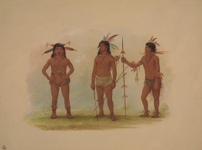 Tre Omagua-mænd, 18541869. af George Catlin