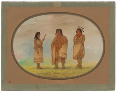 Tre Potawatomi-indianere af George Catlin