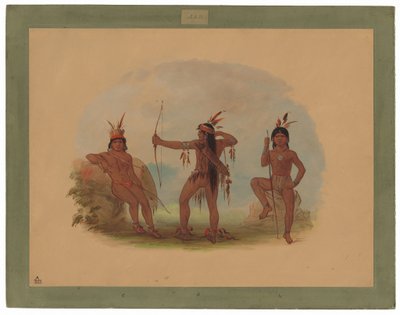 Tre Woyaway-indianere af George Catlin
