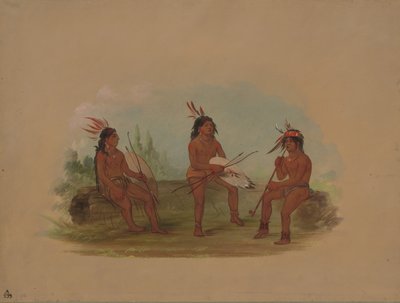 Tre unge Chinook-mænd, 18551869. af George Catlin