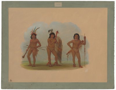 Tre Zurumati-indianere af George Catlin