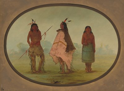To Apachee Warriors and a Woman, 18551869. af George Catlin