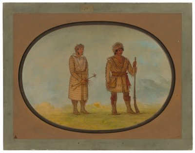 To Cherokee Chiefs af George Catlin