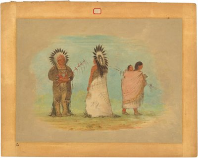 To Ottoe Chiefs og en kvinde af George Catlin