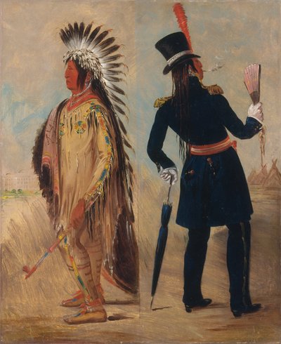 Wi-jún-jon, duens æggehoved (lyset) På vej til og fra Washington af George Catlin