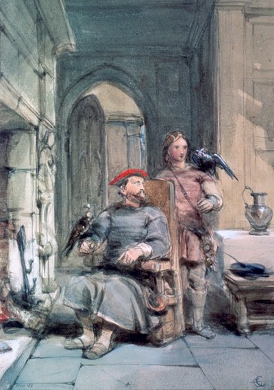 Ridder og Side, 1800-tallet af George Cattermole