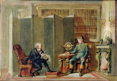Napoleon dikterer sine erindringer i St. Helena til Comte Las Casas af George Cattermole