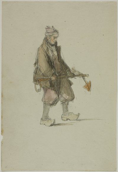 Hollandsk sømand, der bærer et anker af George Chambers