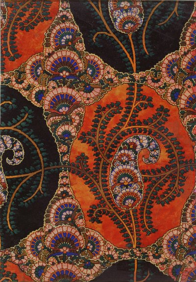 Stofdesign til Paisley sjaler, ca. 1871 af George Charles Haite