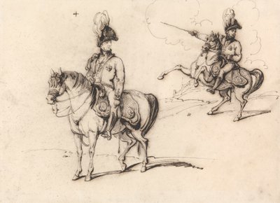 Rytterstudier af en engelsk officer af George Chinnery