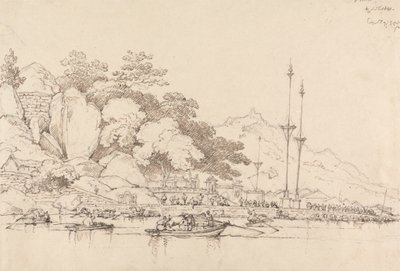Lap House, Inner Harbor, Macao af George Chinnery